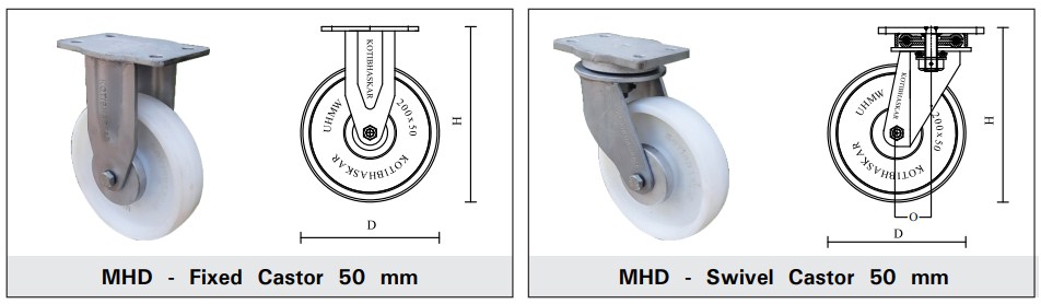 MEDIUM HEAVY DUTY CASTORS ( MHD SERIES )