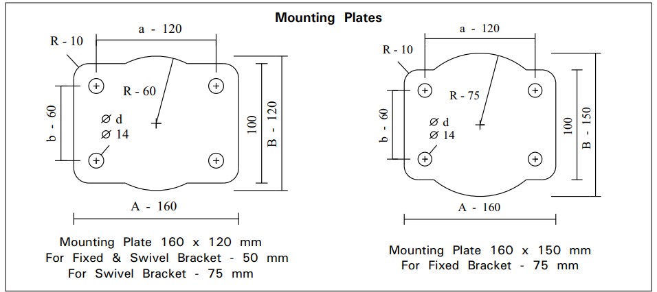 MEDIUM DUTY PRESSED STEEL CASTORS ( MD SERIES )