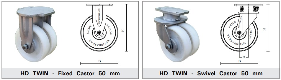 HEAVY DUTY TWIN CASTORS ( HD TWIN SERIES )